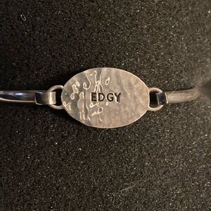 Bangle Bracelet, silver 925, “EDGY”